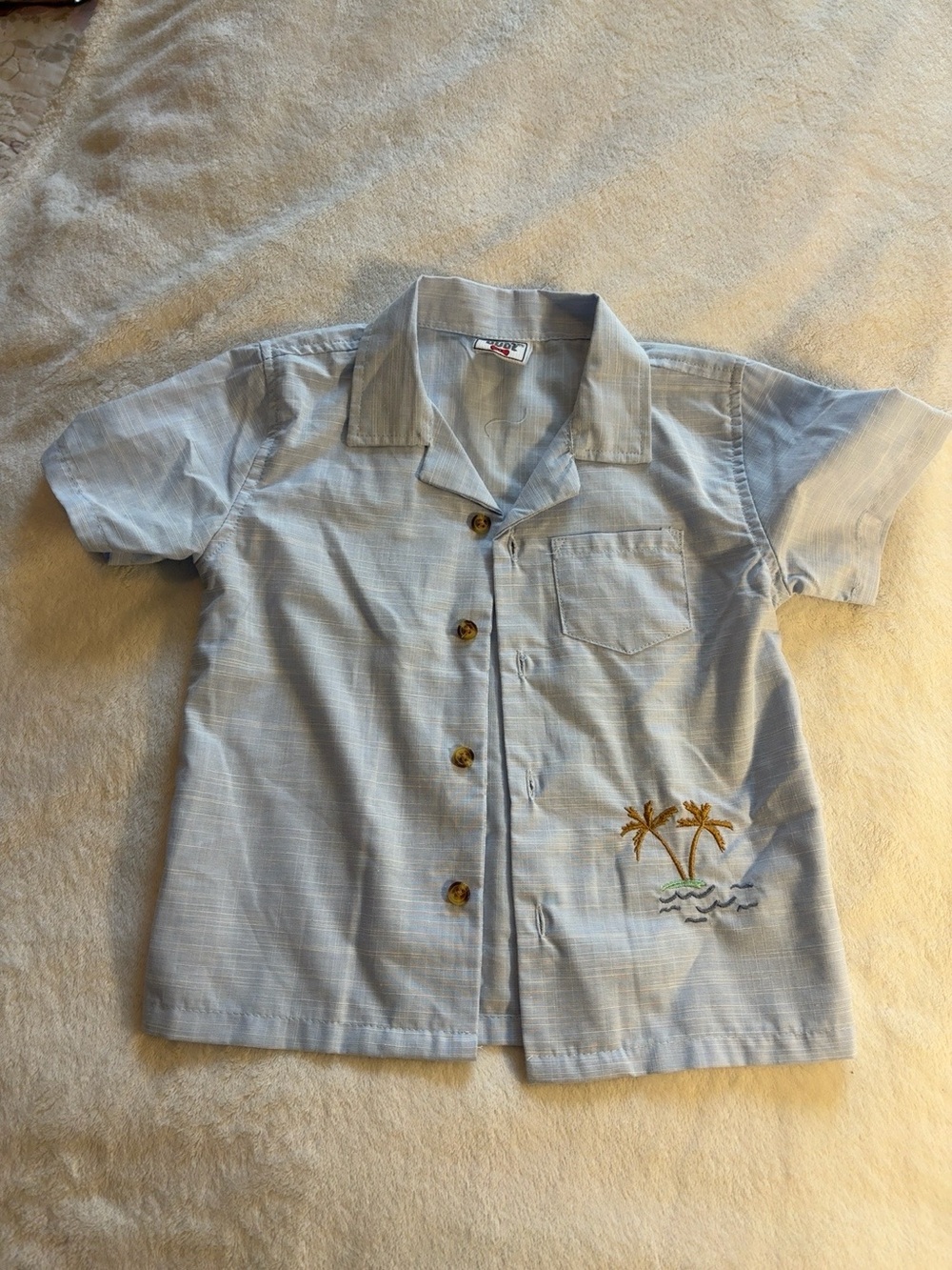Dapper Dude Palm Tree Button-Up Shirt 3T